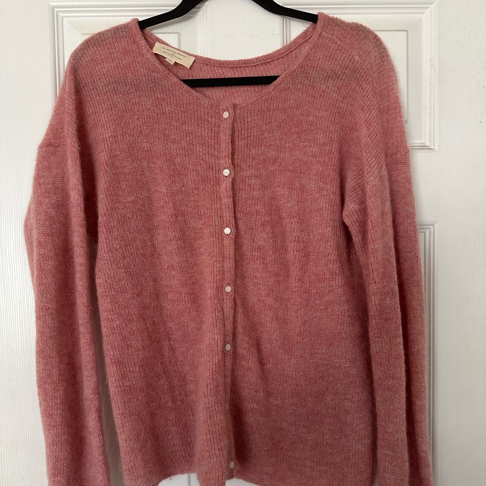 Pink Sezane Gaspard cardigan